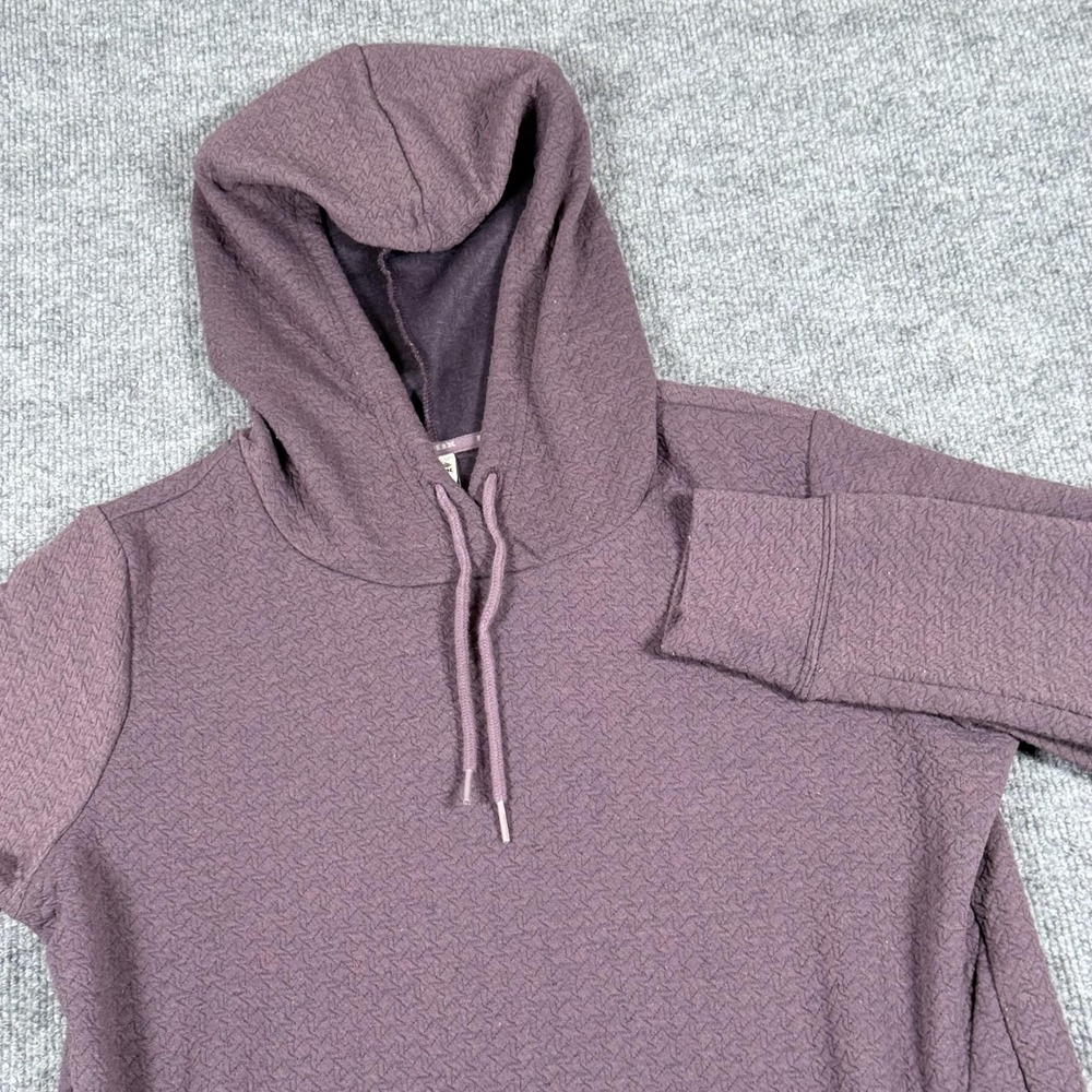 RBX Hoodie Medium Womens Purple Pullover Textured Activewear Lightweight Stretch